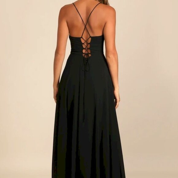 Lulu's Black Maxi Dress - Picture 7 of 8